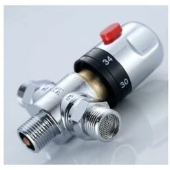 Valvola Miscelatrice Termostatica Controllo Temperatura G1/2" Valvola In Ottone Massiccio A 3 Vie Per Sistemi Doccia -Stile Bagno 94167553 3