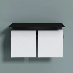 Doporro® Porta Carta Igienica Portarotolo Doppia, Carta Igienica Con Porta Cellulare Per Bagno E Toilette In Acciaio Inox MMF089D, Nero Opaco 8 Doporro® Porta Carta Igienica Portarotolo Doppia, Carta Igienica Con Porta Cellulare Per Bagno E Toilette In Acciaio Inox MMF089D, Nero Opaco -Stile Bagno 94235275 4