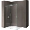 Doporro® Box Doccia 90x130x195cm, Cabina Doccia Con Porta Scorrevole Vetro Di Sicurezza ESG Vetro Trasparente Incluso Rivestimento Facile Da Pulire Ravenna17k