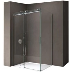 Doporro® Box Doccia 90x130x195cm, Cabina Doccia Con Porta Scorrevole Vetro Di Sicurezza ESG Vetro Trasparente Incluso Rivestimento Facile Da Pulire Ravenna17k