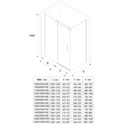 Doporro® Box Doccia 90x130x195cm, Cabina Doccia Con Porta Scorrevole Vetro Di Sicurezza ESG Vetro Trasparente Incluso Rivestimento Facile Da Pulire Ravenna17k -Stile Bagno 94235399 5