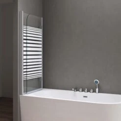 Doporro® Parete Vasca Da Bagno Doccia117x141cm, Parete Sopravasca Doccia Ovale Sinistra Apertura 180°Cortona C1408SL -Stile Bagno 94235783 4
