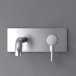Doporro® Rubinetto Cascata Parete,Miscelatore Da Bagno Lavabo Muro In Ottone Cromato WA112, Argento -Stile Bagno 94235790 3