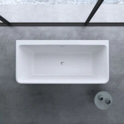 Doporro® Vasca Da Bagno Freestanding Vicenza601 180x80x57cm In Acrilico Bianca Con Piletta E Troppopieno E Attacchi DIN -Stile Bagno 94236633 4