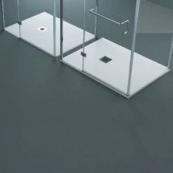 Doporro® Piatto Doccia Con Piletta 100x100x3cm, Piatto Doccia Madison In Pietra Artificiale Incl.AL006, Forma: Quadrato, Bianco -Stile Bagno 94236660 4