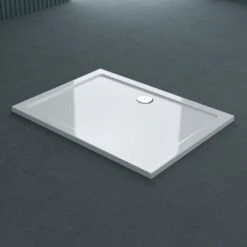 Doporro® Piatto Doccia 75x80x4cm, Piatto Doccia Faro2W In Acrilico, Forma: Rettangolare, Bianco