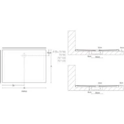 Doporro® Piatto Doccia 75x80x4cm, Piatto Doccia Faro2W In Acrilico, Forma: Rettangolare, Bianco -Stile Bagno 94236706 5