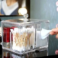 Scatola Per Cotton Fioc Porta Cotton Fioc Custodia Organizer Per Trucco -Stile Bagno 94285372 3