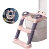 Sedile WC Per Bambini Con Scaletta, Sedile WC Per Bambini Antiscivolo, Pieghevole E Regolabile, Sedile WC Per Bambini Con Cuscino Per Maniglia Dello Schienale Per Bambini 1-7 Anni