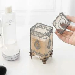 Scatola Portaoggetti Da Scrivania In Cotone, Scatola Portaoggetti In Cotone -Stile Bagno 94287661 3