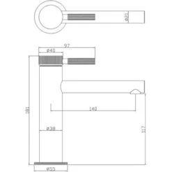 Doporro® Rubinetto Bagno 18.1cm, Miscelatore Bagno Lavabo Lavandino WAO-7601 Argento -Stile Bagno 94299462 4