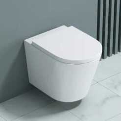 Doporro® Sanitari Bagno Sospeso 51,5x35,5x36,5cm, Vaso WC In Ceramica Aachen108 Soft Close Montaggio A Parete