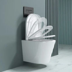 Doporro® Sanitari Bagno Sospeso 51,5x35,5x36,5cm, Vaso WC In Ceramica Aachen108 Soft Close Montaggio A Parete -Stile Bagno 94299958 4