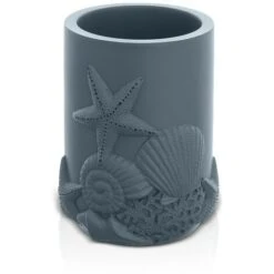 Portaspazzolino Da Appoggio Multiuso In Resina Turchese Cobalto Coral