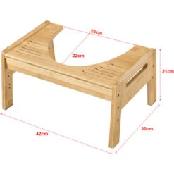 Nova Poggiapiedi In Bambù Per WC Con Altezza Regolabile In 3 Posizioni Antiscivolo -Stile Bagno 94576927 3