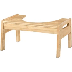 Nova Poggiapiedi In Bambù Per WC Con Altezza Regolabile In 3 Posizioni Antiscivolo -Stile Bagno 94576927 4