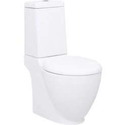 Vaso WC In Ceramica Base Con Scarico Dietro Bianco VidaXL