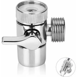 Ways Shut Off Rubinetto Doccia Deviatore Deviatore Ottone Cromato Adattatore Deviatore Doccia Valvola Interruttore Per Cucina O Bagno Lavandino Lavatrice M22 X M24