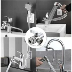Ways Shut Off Rubinetto Doccia Deviatore Deviatore Ottone Cromato Adattatore Deviatore Doccia Valvola Interruttore Per Cucina O Bagno Lavandino Lavatrice M22 X M24 -Stile Bagno 94928485 4