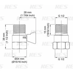 Valvola Di Intercettazione In Rame - Per Soffione Doccia, Per Regolare La Temperatura Dell'acqua In Modo Semplice E Non ITequente -Stile Bagno 94928626 3