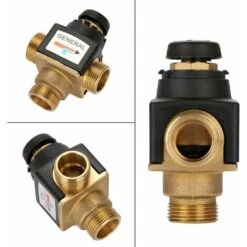 Valvola Miscelatrice Termostatica In Ottone Filetto Maschio A 3 Vie Per Scaldabagno Solare -Stile Bagno 94928810 4