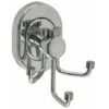 Trade Shop - Supporto Appendino Triplo 3 Ganci Asciugamano Accappatoio Acciaio Parete Bagno