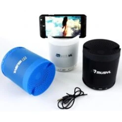 Trade Shop - Speaker Cassa Bluetooth Mp3 Vivavoce Led Microsd Usb Tf Radio Fm Mu-q3