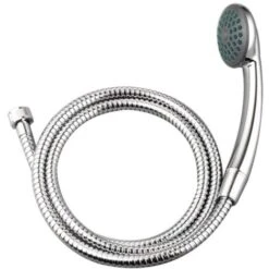 Trade Shop - Doccia Doccetta Soffione 3 Getti Anticalcare Con Tubo Flessibile Supporto Muro