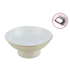 Trade Shop - Piattino Di Ricambio Porta Sapone Per Attacchi A Muro Standard In Ceramica 59340