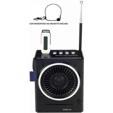 Trade Shop - Radio Fm Karaoke Usb Cassa Speaker Mp3 Sd Ricaricabile Con Torcia E Microfono 2 Trade Shop - Radio Fm Karaoke Usb Cassa Speaker Mp3 Sd Ricaricabile Con Torcia E Microfono - immagine 2