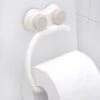 Trade Shop - Porta Rotolo Portarotolo Carta Igienica Accessorio Bagno Con Attacco A Ventosa