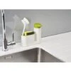 Trade Shop - Set 2 Pz Organizer Per Lavello Dispenser Di Sapone Liquido + Contenitore Spugne