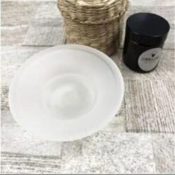Trade Shop - Piattino Ricambio Porta Sapone In Vetro Satinato 11cm Bagno Accessori
