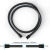 Heilmetz Tubo Doccia 1,5 M Tubo Doccia Premium Con Antitorsione Tubo Doccia Liscio In PVC Con Attacco Universale G 1/2 Standard Nero