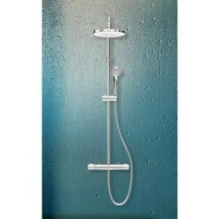 Ideal Standard CeraTherm - Set Doccia Termostatico, Diametro 20 Cm, Cromo A7226AA -Stile Bagno 95376647 3