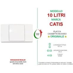 Placca 10 Litri Bianca Per Cassetta Incasso Catis -Stile Bagno 95377355 3