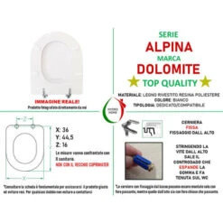 Copriwater Alpina Dolomite Legno Rivestito In Resina Poliestere Bianco -Stile Bagno 95524431 4