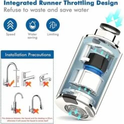 Rubinetto A Risparmio Intelligente USB, Rubinetto A InITarossi Per Lavello Dell'acqua Con Sensore Automatico Touchless Per Cucina, Bagno, Ristorante, Scuola -Stile Bagno 95526830 5