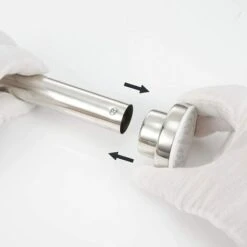 Asta Per Tenda Da Doccia 125-220 Cm - Asta Di Tensione Per Doccia - Senza Perforazione - Estensibile - Inossidabile -Stile Bagno 95548412 4