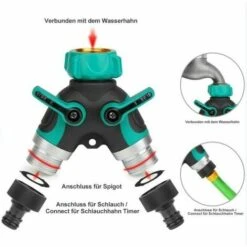 Sdoppiatore Per Tubo Da Giardino, Distributore 3/4 In Lega Di Zinco Con 2 Uscite Valvola, Flusso D'acqua Regolabile E Bloccabile Con 2 Connettori E 3 Rondelle 8 Sdoppiatore Per Tubo Da Giardino, Distributore 3/4 In Lega Di Zinco Con 2 Uscite Valvola, Flusso D'acqua Regolabile E Bloccabile Con 2 Connettori E 3 Rondelle -Stile Bagno 95787741 4