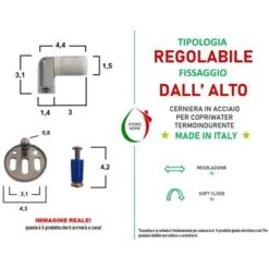 Cerniere Soft Close Regolabili Ad Espansione Per Copriwater Termoindurente -Stile Bagno 95832724 4
