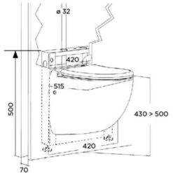 SFA SANITRIT - SANICOMPACT COMFORT ECO SILENCE WC SOSPESO CON TRITURATORE INTEGRATO CPTCOMFECOLS -Stile Bagno 95889158 3