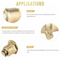 Set Di 2 Valvole Di Scarico Automatico In Ottone DN15 Con Valvola Di Massima Pressione Per Bollitore Solare -Stile Bagno 96195206 4