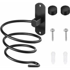 Supporto Per Asciugacapelli Da Bagno Supporto Per Strumenti Per La Cura Dei Capelli Montaggio A Parete (nero) -Stile Bagno 96204058 3