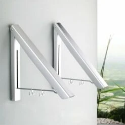 Appendiabiti A Scomparsa-Lavanderia A Parete Stendibiancheria Pieghevole Appendiabiti, -Stile Bagno 96231027 3