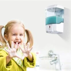 Dispenser Di Sapone Automatico, Dispenser Di Sapone Da Parete Touchless Da 700 Ml Con Sensore A Infrarossi, Dispenser Di Sapone Adatto Per Bagni, Cucine, Hotel -Stile Bagno 96232495 4