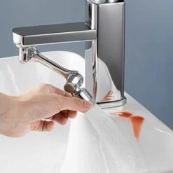 Prolunga Rubinetto Girevole Universale, Braccio Robotico Rotante Grandangolare, Rubinetto Filtro Antispruzzo Universale, Rubinetto Con 2 Modalità Di Uscita Dell'acqua (doppia Modalità) -Stile Bagno 96237015 5