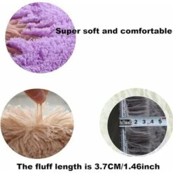 LITZEE Tappetino Contorno WC Set Di 3 Tappetini Da Bagno In Microfibra Morbida Tappetino Antiscivolo In PVC Con Borchie In Flanella + Tappetino Contorno WC + Coperchio - Giallo -Stile Bagno 96299091 3