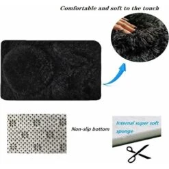 LITZEE Tappetino Per Contorno WC Set Di 3 Tappetini Da Bagno In Morbida Microfibra Tappetino Antiscivolo In PVC Con Borchie In Flanella + Tappetino Per Contorno WC + Coperchio - Rosa -Stile Bagno 96301665 4