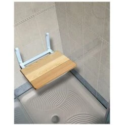Sedile Doccia A Parete Pieghevole 32 X 35 Seduta In Legno Massello Di Larice. 7 Sedile Doccia A Parete Pieghevole 32 X 35 Seduta In Legno Massello Di Larice. -Stile Bagno 9633026 3